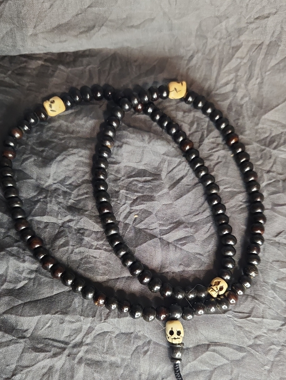Tibetan Buddhist Mala Prayer Beads Skull Mala